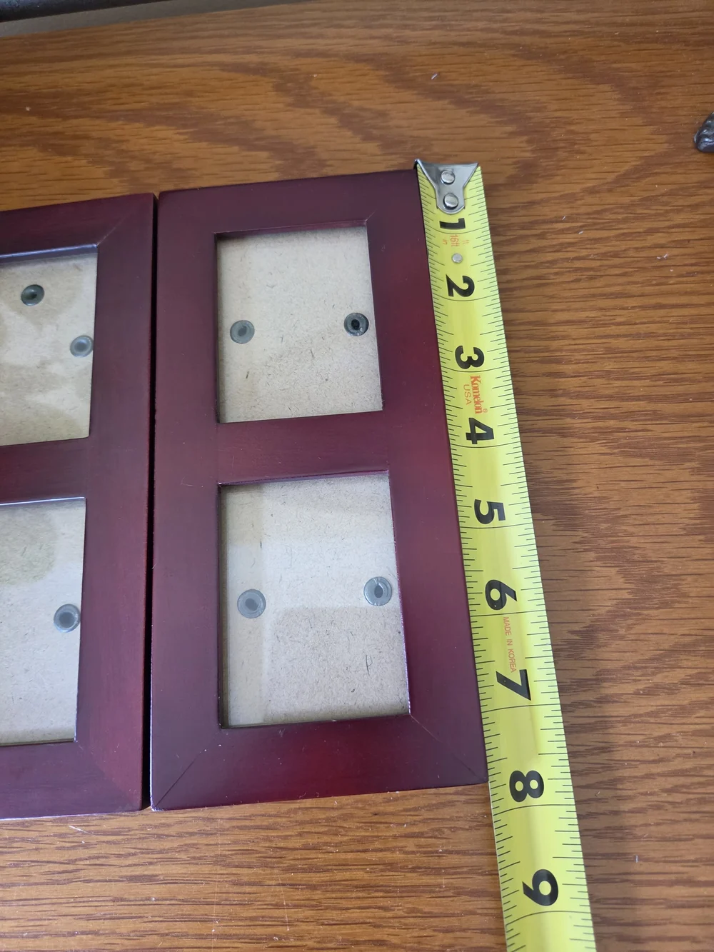 Folding Multi-Panel Photo Frame in Deep Cherry Red by Fetco - Holds 6 Photos